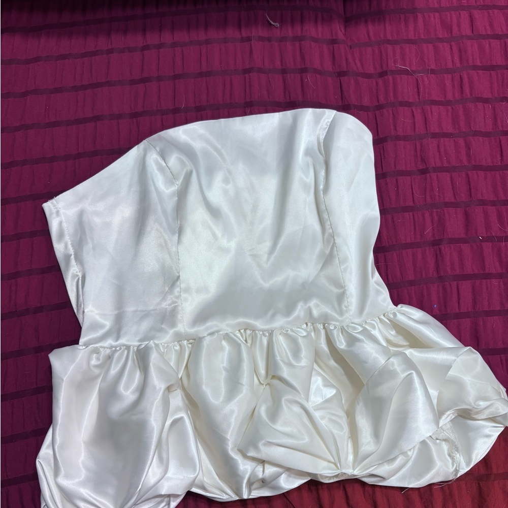 SHEIN White Satin Camisole Top